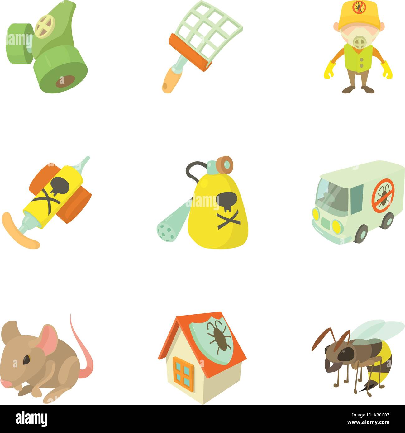 Pest icons set, cartoon style Stock Vector Image & Art Alamy