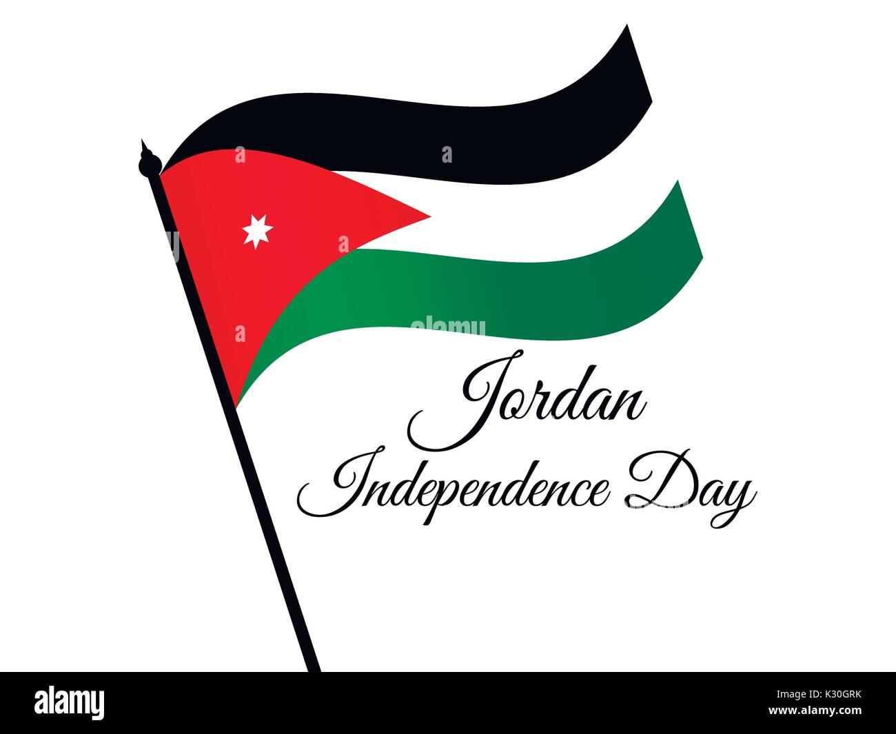 Jordan Independence Day. Jordan flag celebration banner. Vector  illustration Stock Vector Image & Art - Alamy