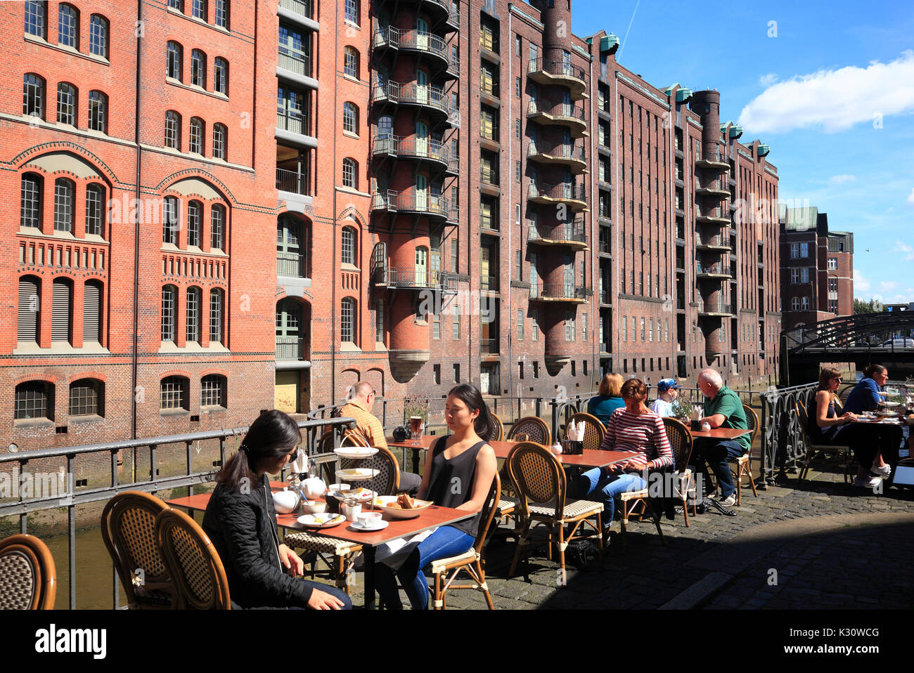Old Warehouse district, Hamburg harbor, Germany, Europe Stock Photo