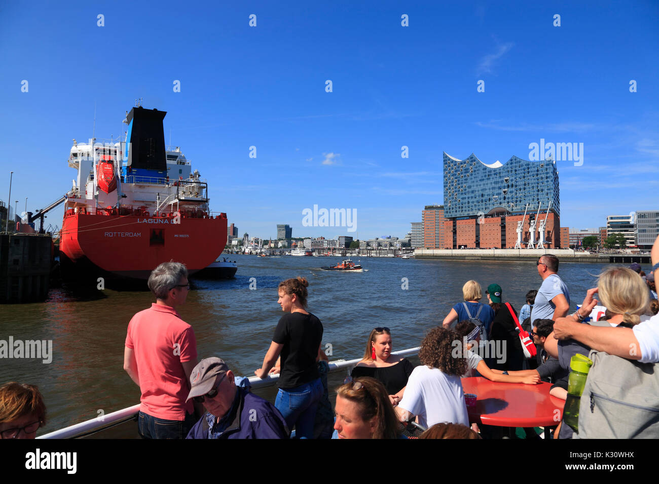 Hafenrundfahrt, Hamburg harbour, Germany, Europe Stock Photo