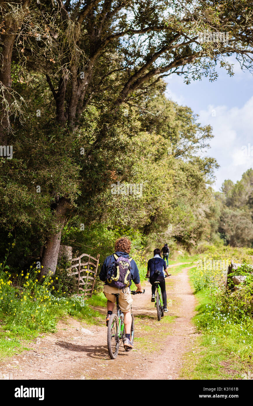 Bike trail in Menorca Stock Photo Alamy
