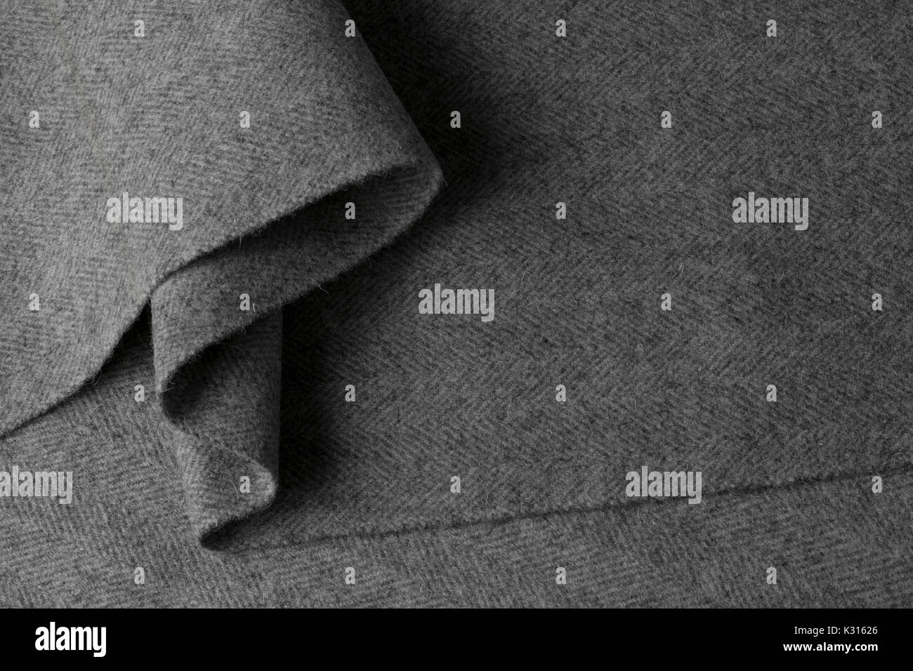 Gray wool fabric, textile with patterns background Stock Photo - Alamy
