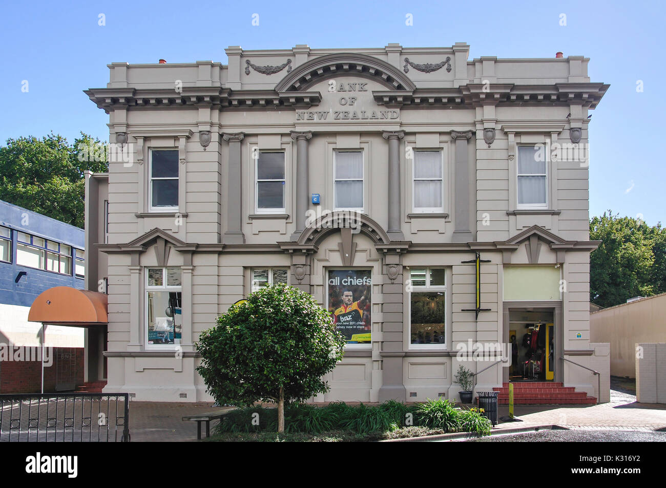 Period 'Bank of New Zealand' building, Arawa Street, Matamata, Waikato Region, North Island, New Zealand Stock Photo