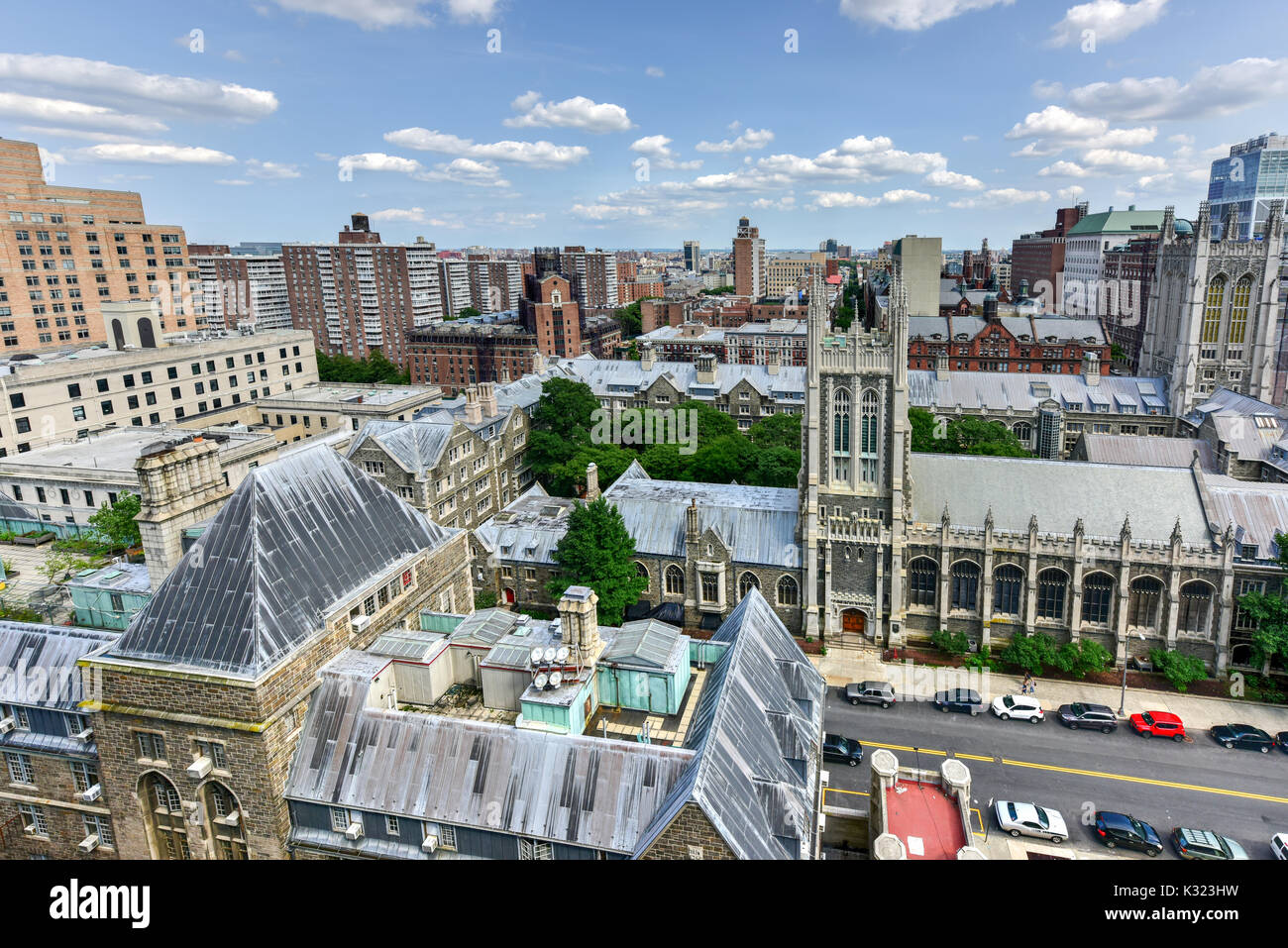 Aerial view of Morningside Heights in New York City Stock Photo - Alamy