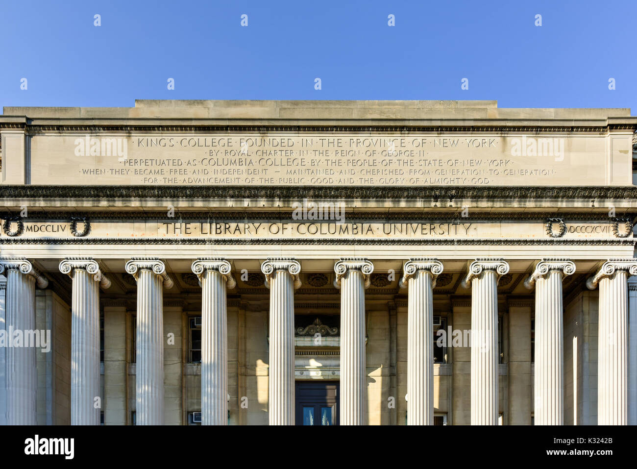 The Library of Columbia University in the City of New York Stock Photo