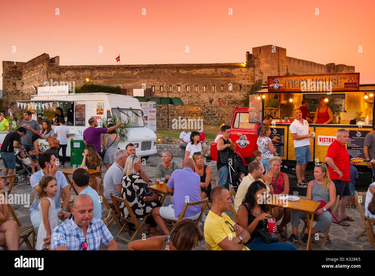 Food Truck Festival Fuengirola Castle Malaga Province Costa Del Stock Photo Alamy