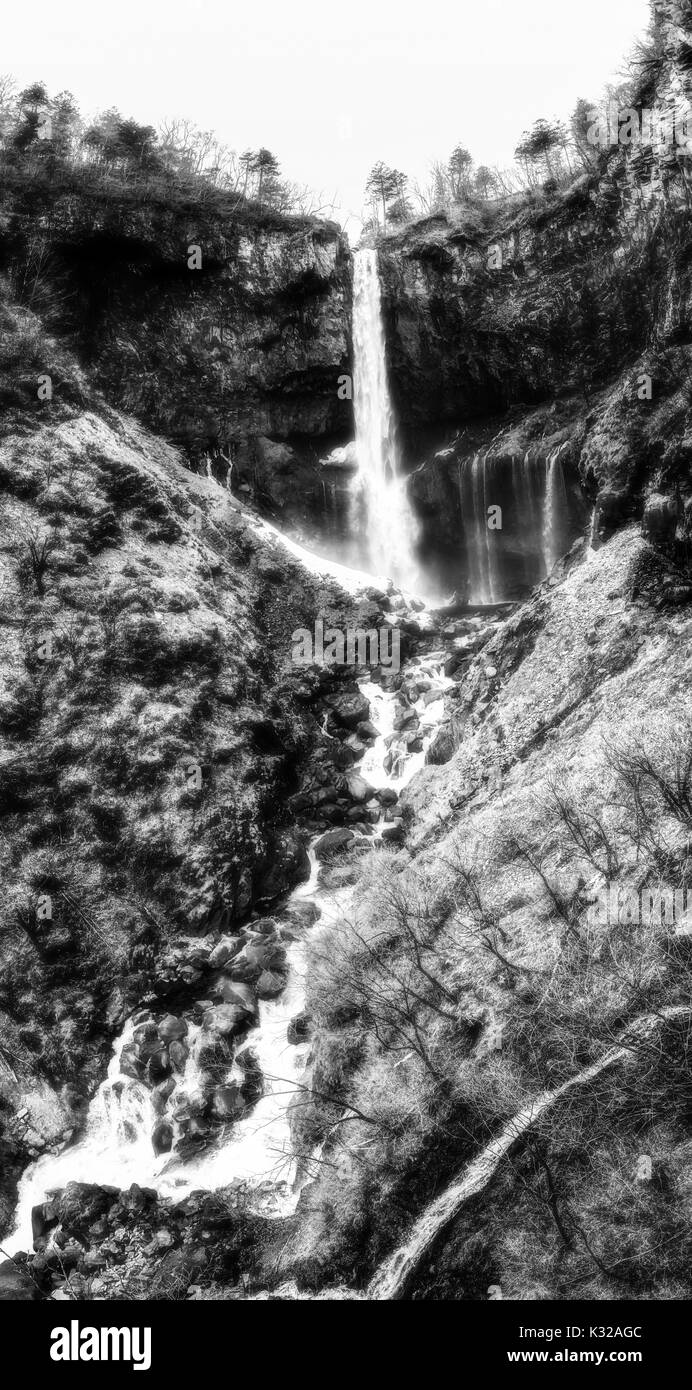 Kegon waterfall in Nikko, japan Stock Photo