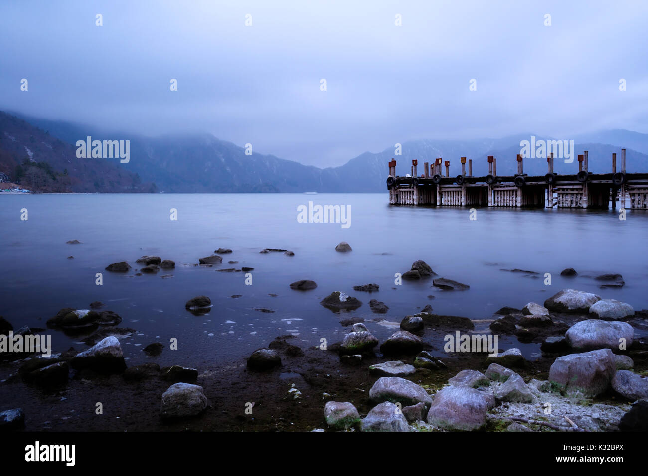 Chuzenji lake in Nikko, Japan Stock Photo