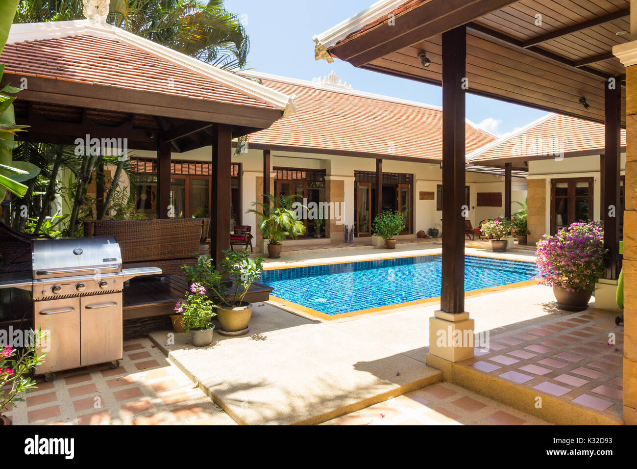 Villa with swimming pool,sala and barbecue, Phuket,Thailand Stock Photo