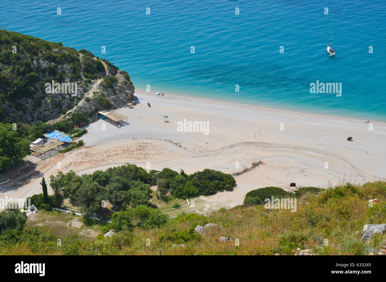 Gjipe beach, Albania Stock Photo