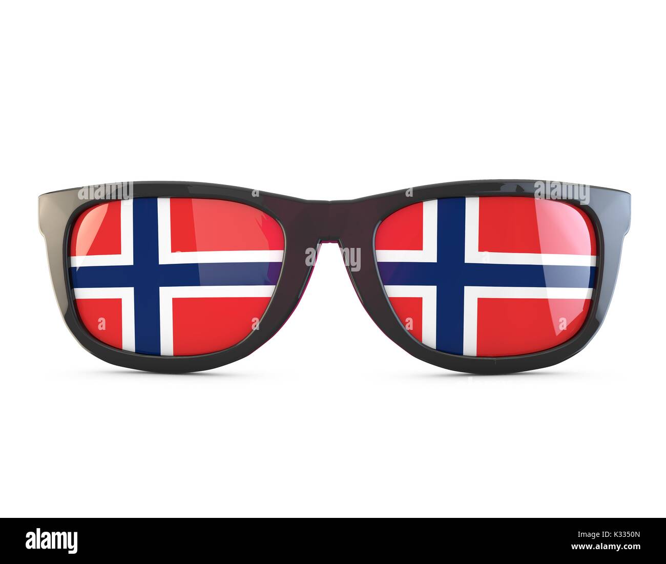 Norway flag sunglasses. 3D Rendering Stock Photo - Alamy