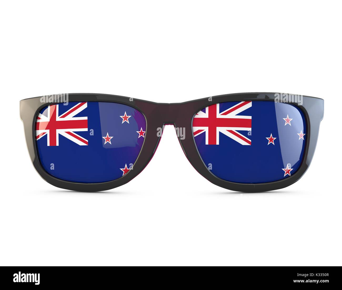 New Zealand flag sunglasses. 3D Rendering Stock Photo Alamy
