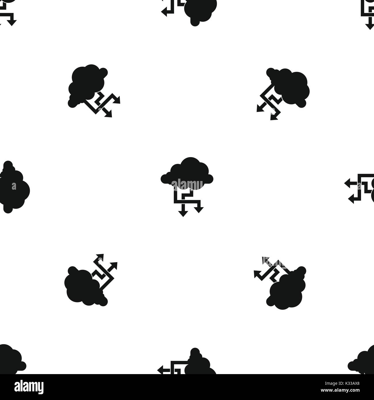Cloud and arrows pattern seamless black Stock Vector Image & Art - Alamy