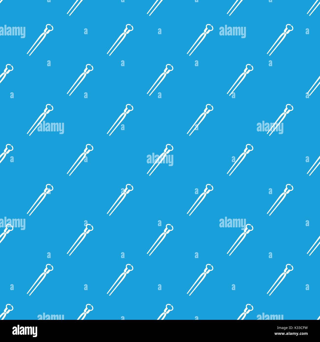 Vintage blacksmith pincers pattern seamless blue Stock Vector