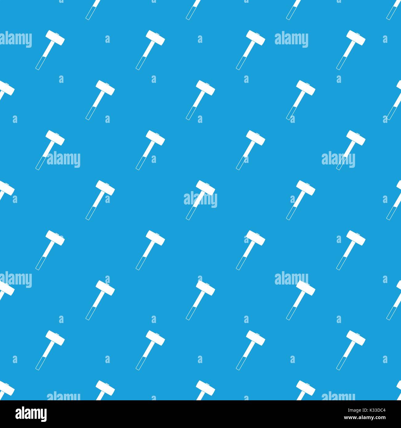 Sledgehammer pattern seamless blue Stock Vector