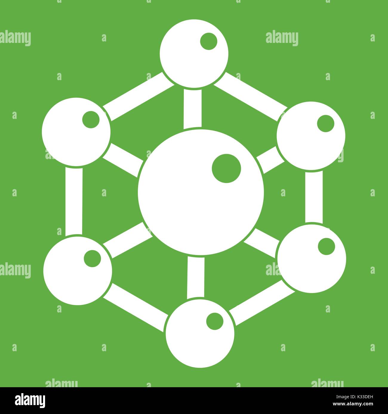 Chemical and physical molecules icon green Stock Vector Image & Art - Alamy