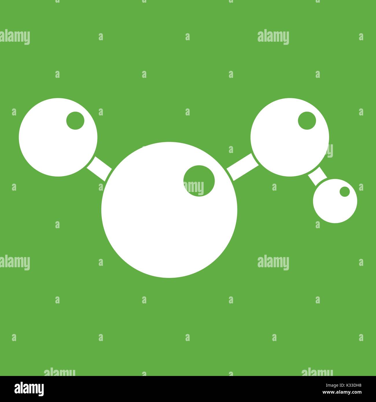 Chemical and physical molecules icon green Stock Vector Image & Art - Alamy