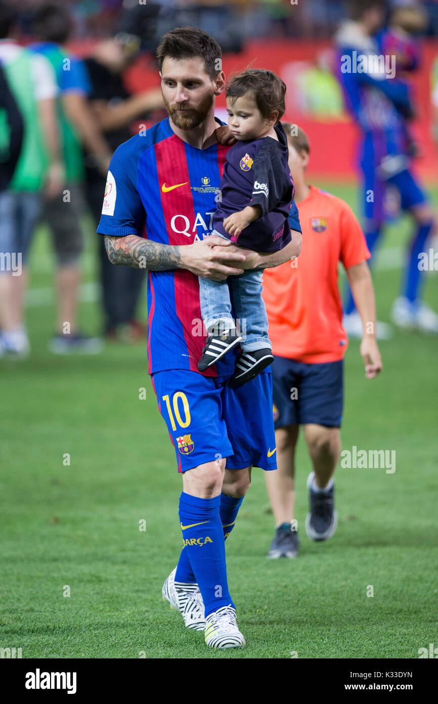 FC Barcelona's Leo Messi. The Argentine player is a soccer star in Spain  and the world. Considered the best of all time, along with Pele and  Maradona Stock Photo - Alamy