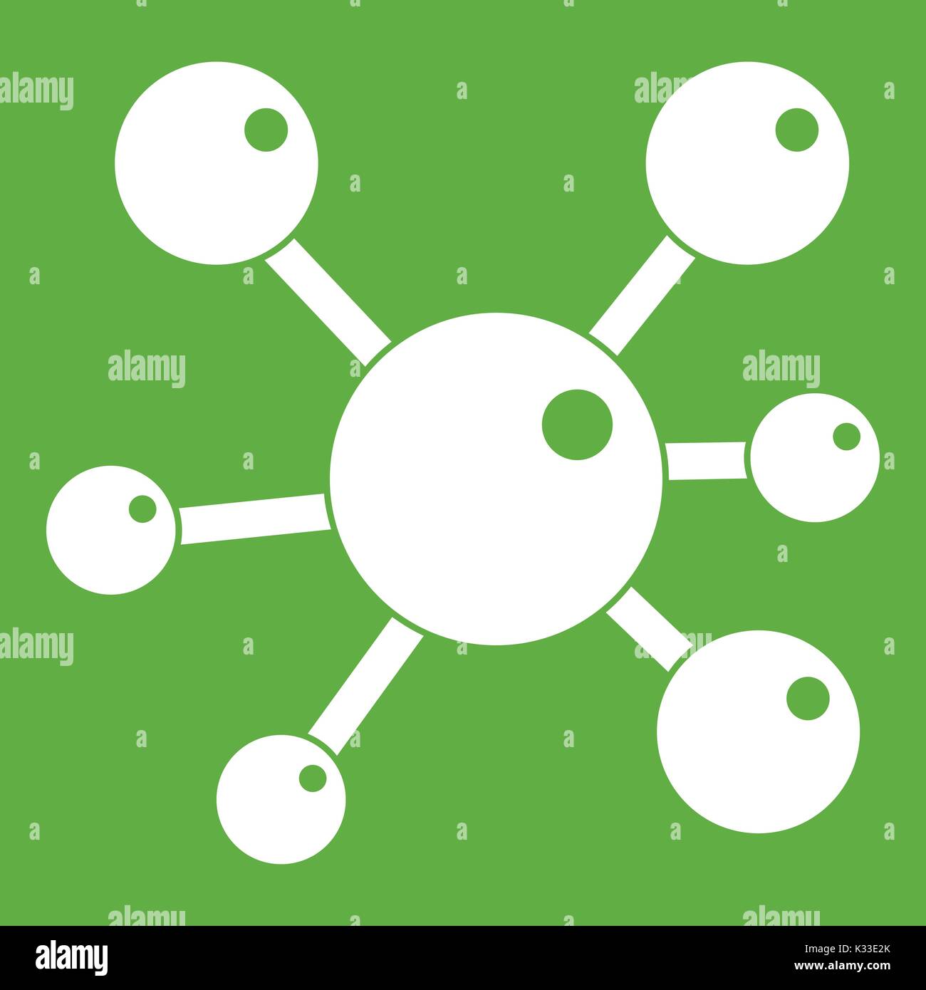 Chemical and physical molecules icon green Stock Vector Image & Art - Alamy