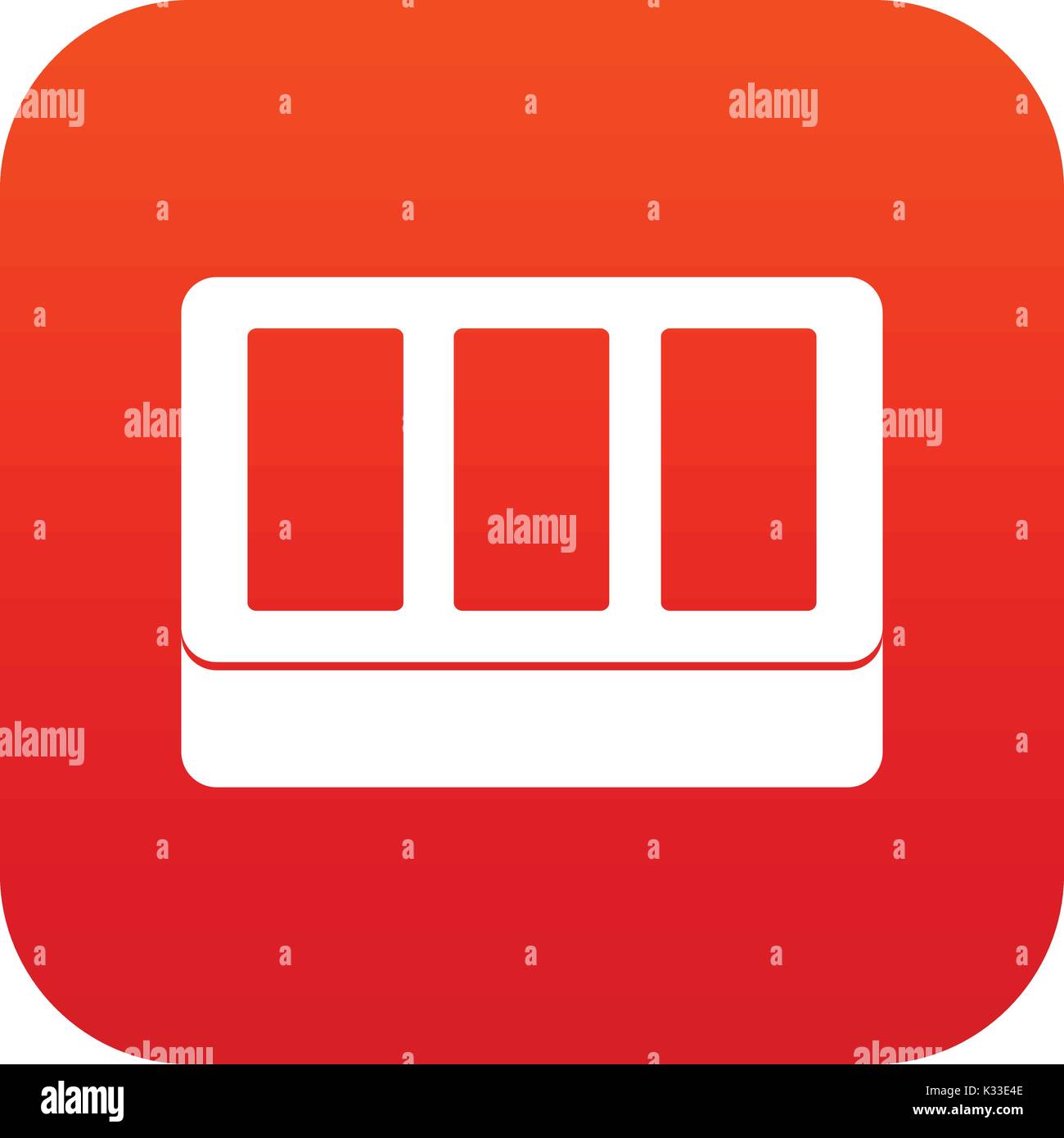 White window frame icon digital red Stock Vector Image & Art - Alamy