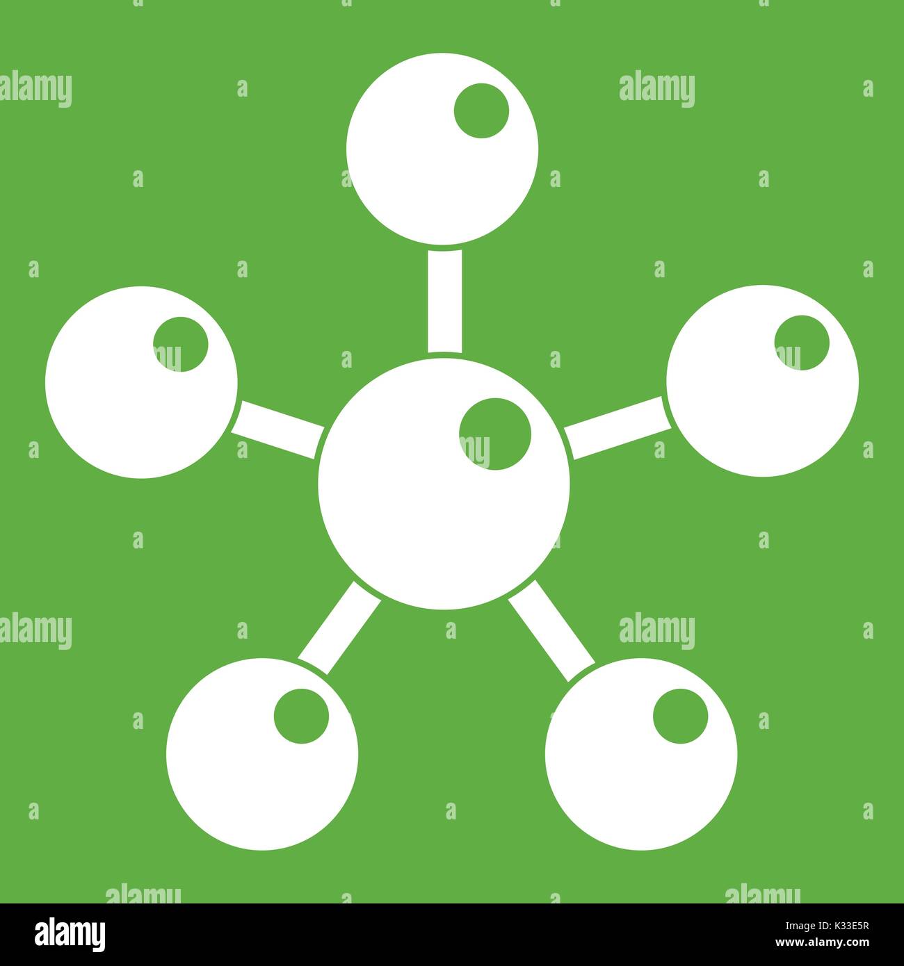 Chemical and physical molecules icon green Stock Vector Image & Art - Alamy
