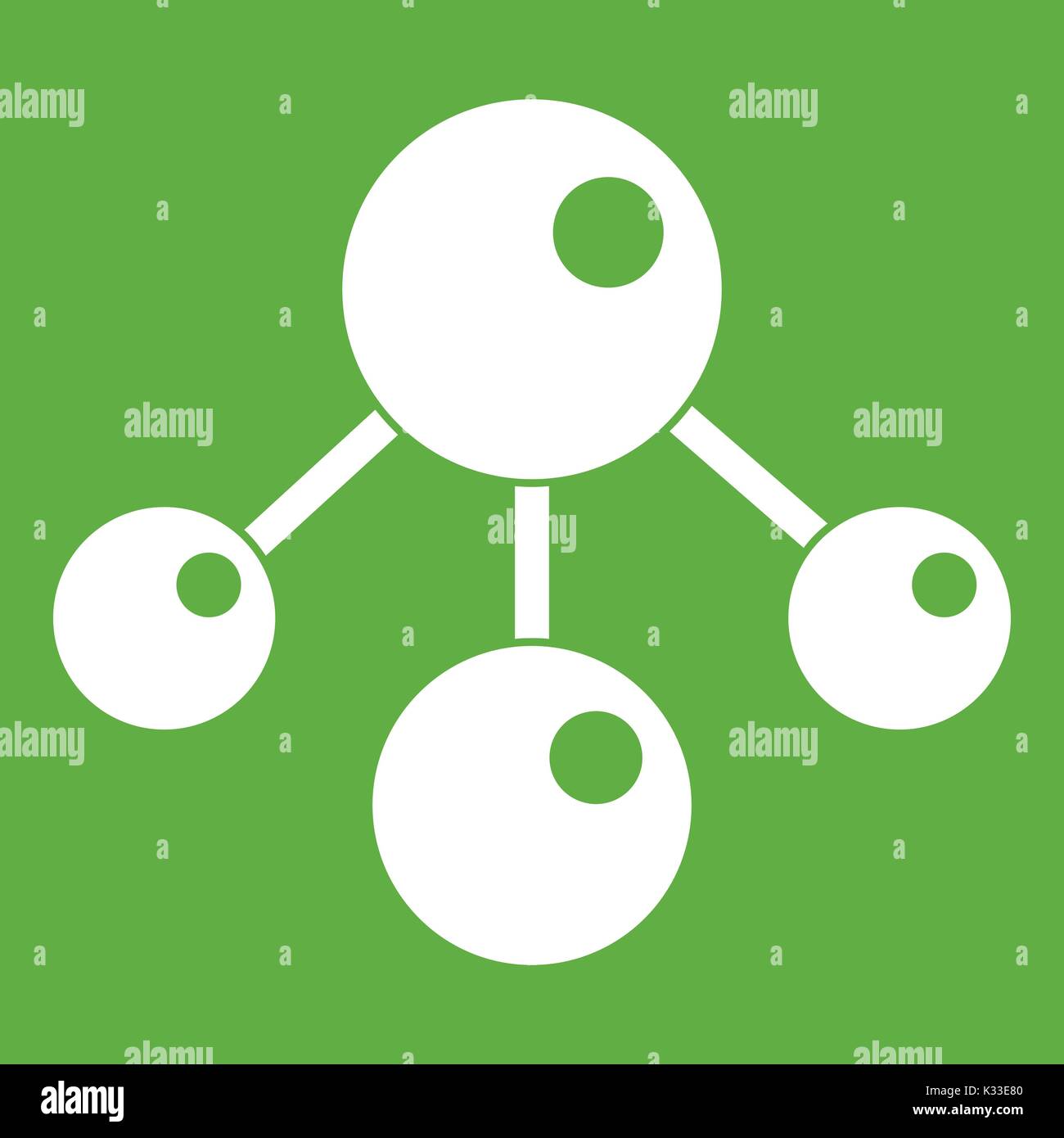 Chemical and physical molecules icon green Stock Vector Image & Art - Alamy