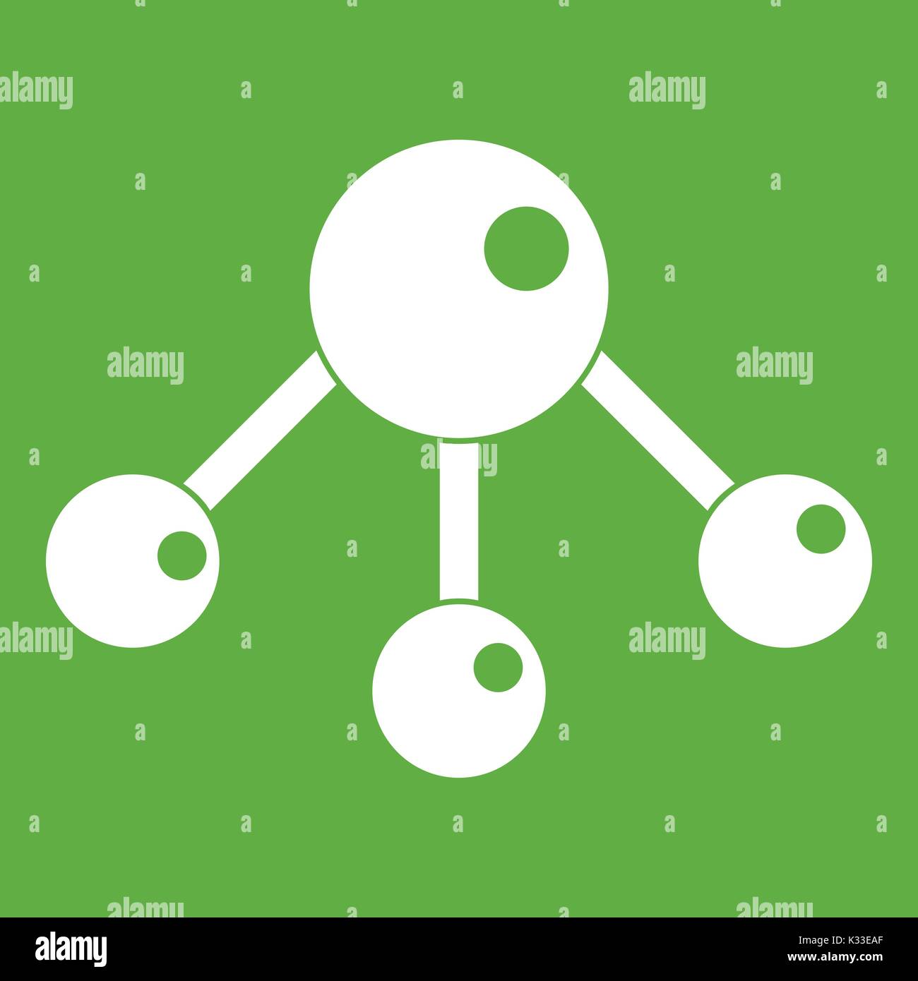Chemical and physical molecules icon green Stock Vector Image & Art - Alamy
