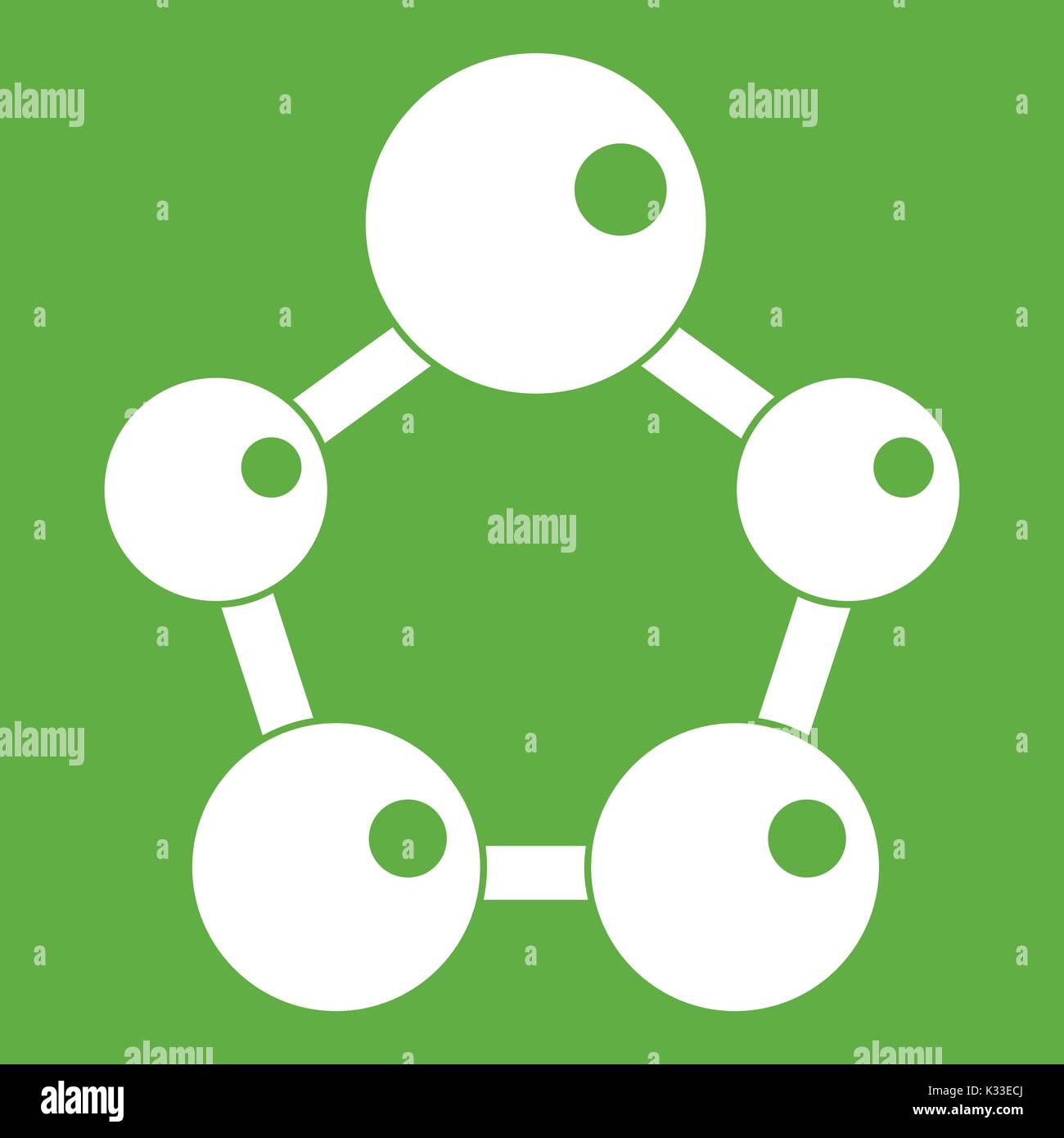Chemical and physical molecules icon green Stock Vector Image & Art - Alamy
