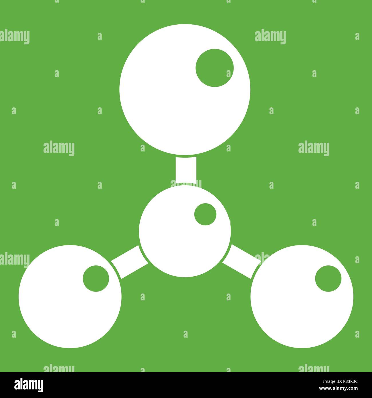 Chemical and physical molecules icon green Stock Vector Image & Art - Alamy