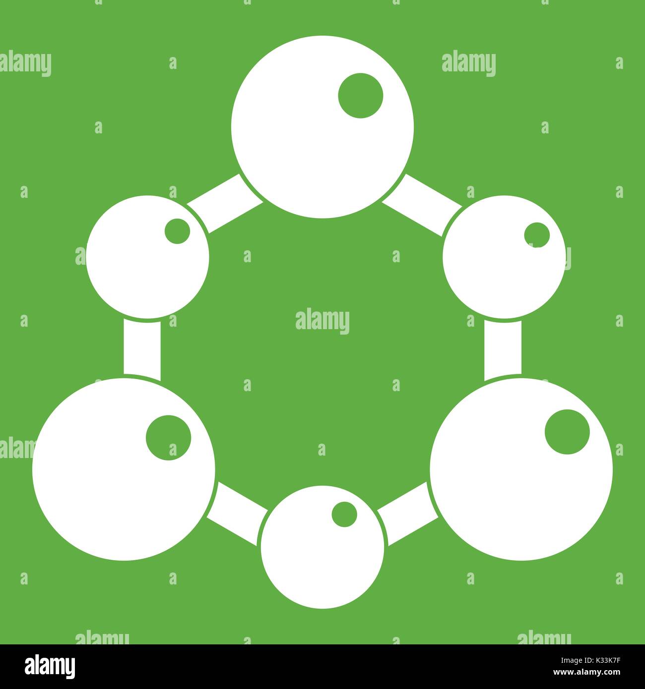 Chemical and physical molecules icon green Stock Vector Image & Art - Alamy