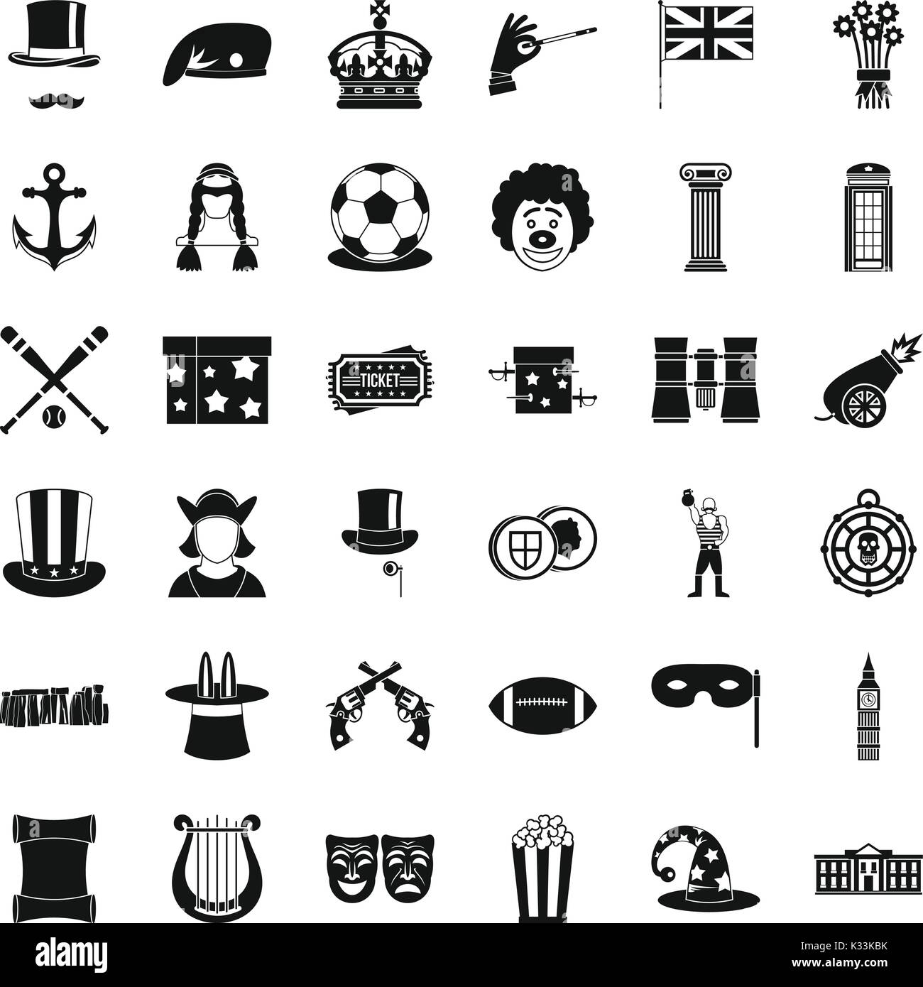 Top hat icons set, simple style Stock Vector Image & Art - Alamy