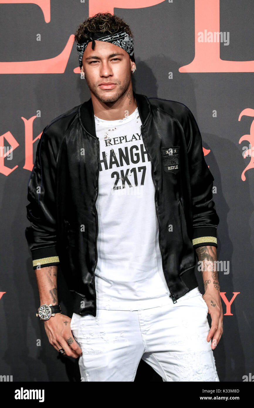 Replay Fall/Winter 2017/18 fashion collection launch Featuring: Neymar Jr.  Where: Shanghai, China When: 31 Jul 2017 Credit: Imaginechina/WENN.com  **Only Available For Publication in UK, Ireland** Stock Photo - Alamy