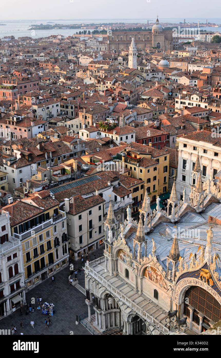 St Mark's Square and St Mark's Basilica, Venice, Italy Stock Photo