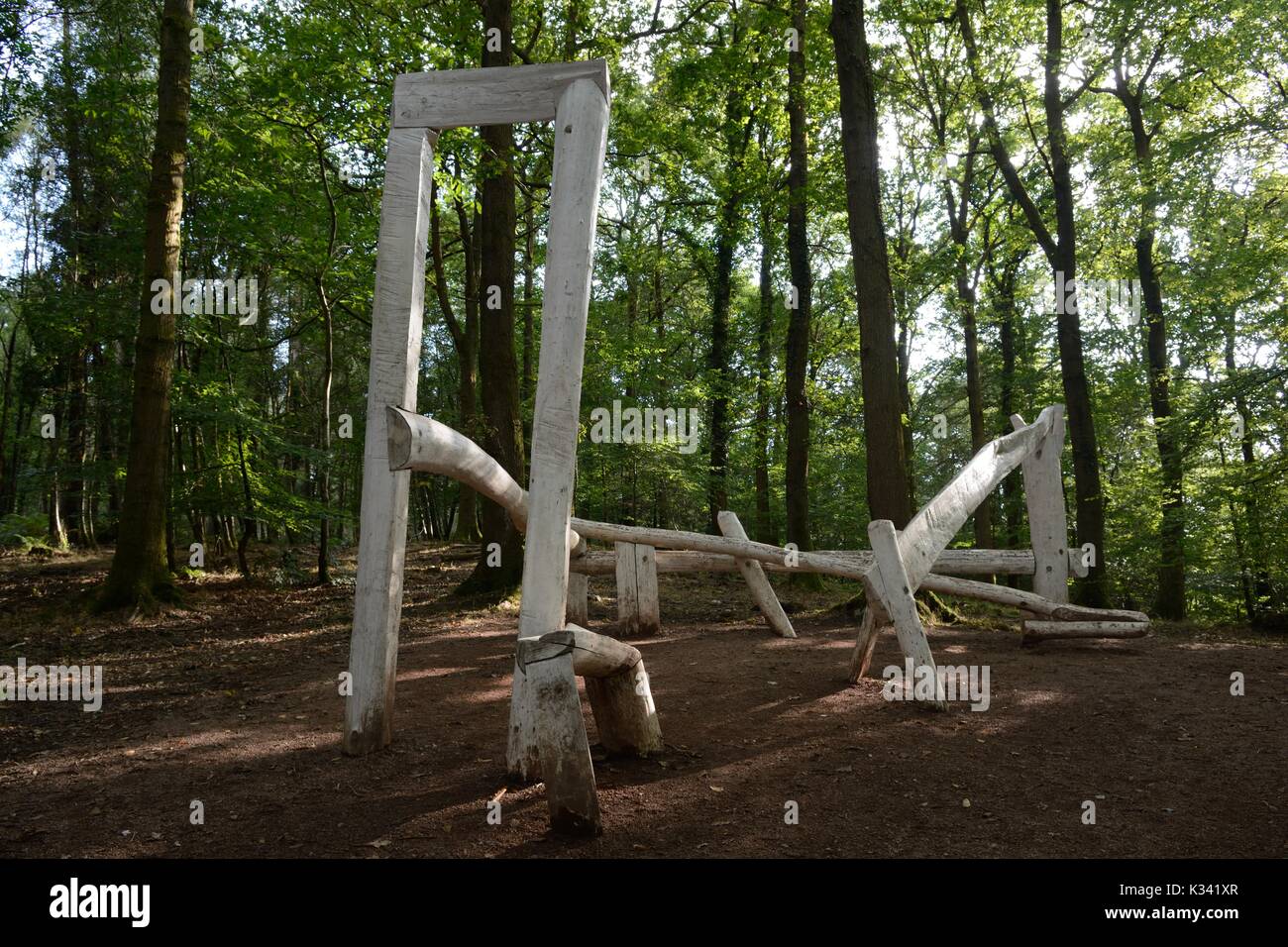 Sculpture Trail Forest of Dean new sculpture by Pomona Zipser added in 2016  Gloucestershire England UK GB Stock Photo