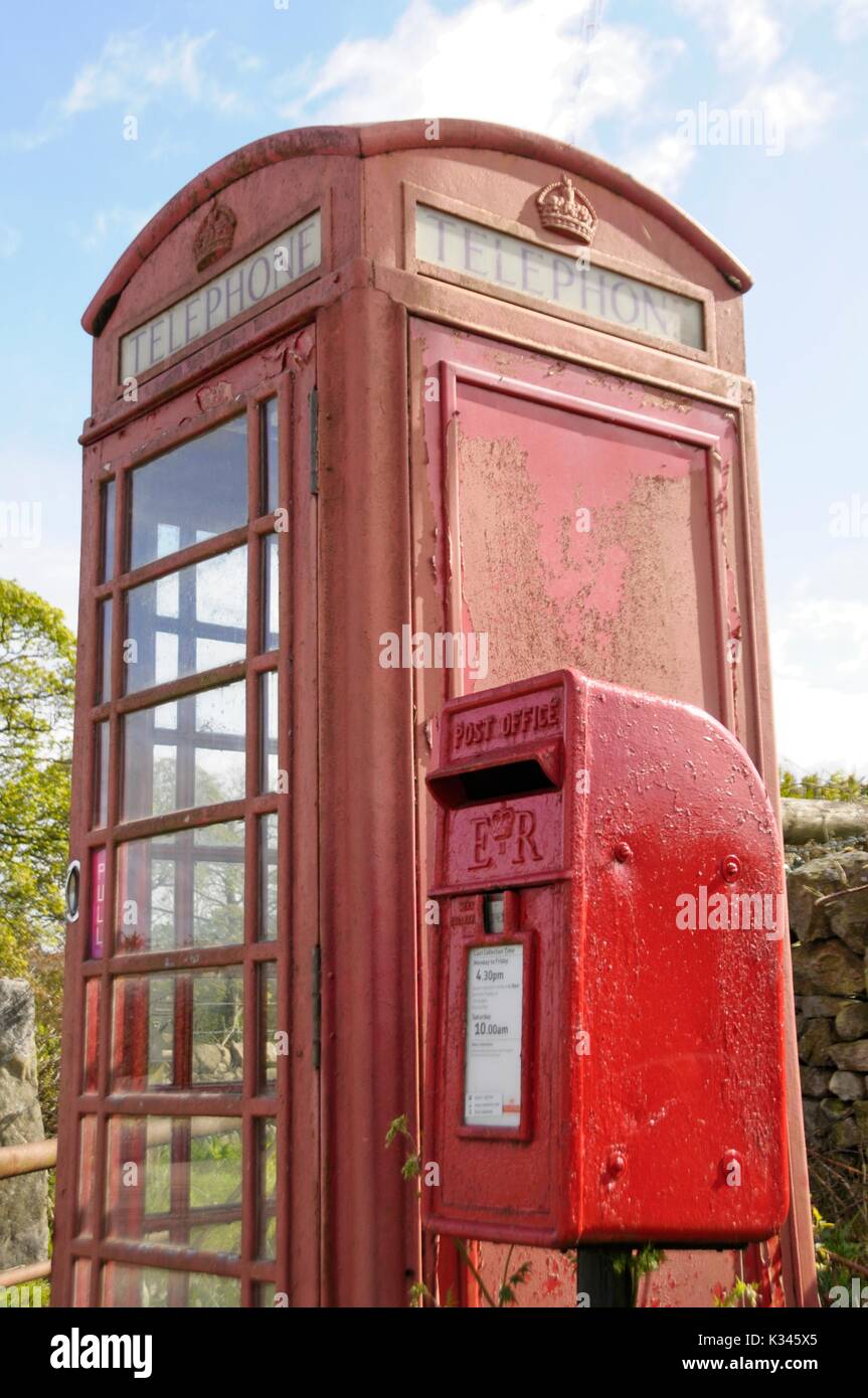 Red telephone box Stock Photo