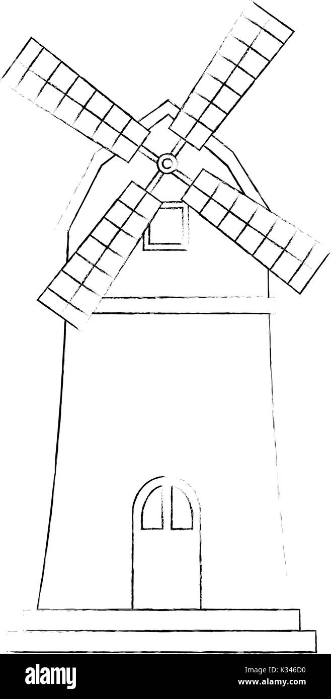 windmill building isolated icon Stock Vector Image & Art - Alamy