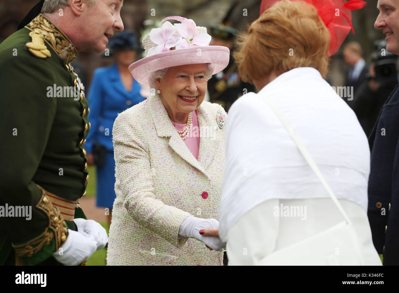 Queen Elizabeth II attends the annual garden party at the Palace of
