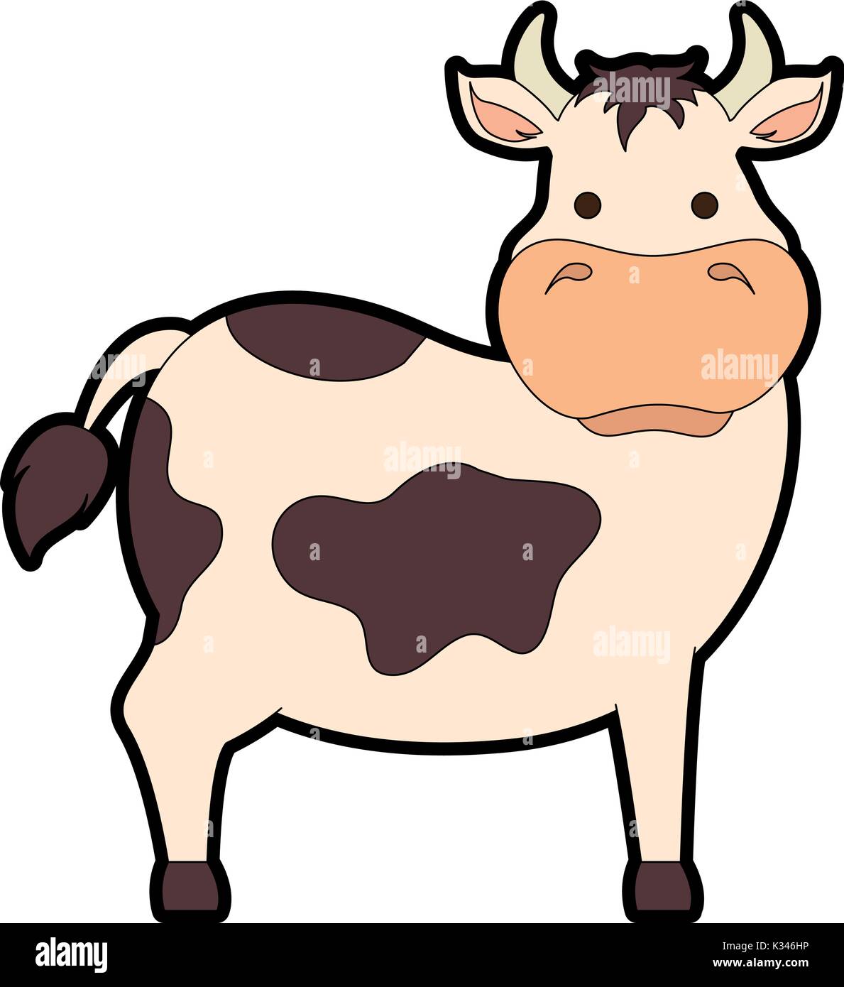 farm cow isolated icon Stock Vector Image & Art - Alamy