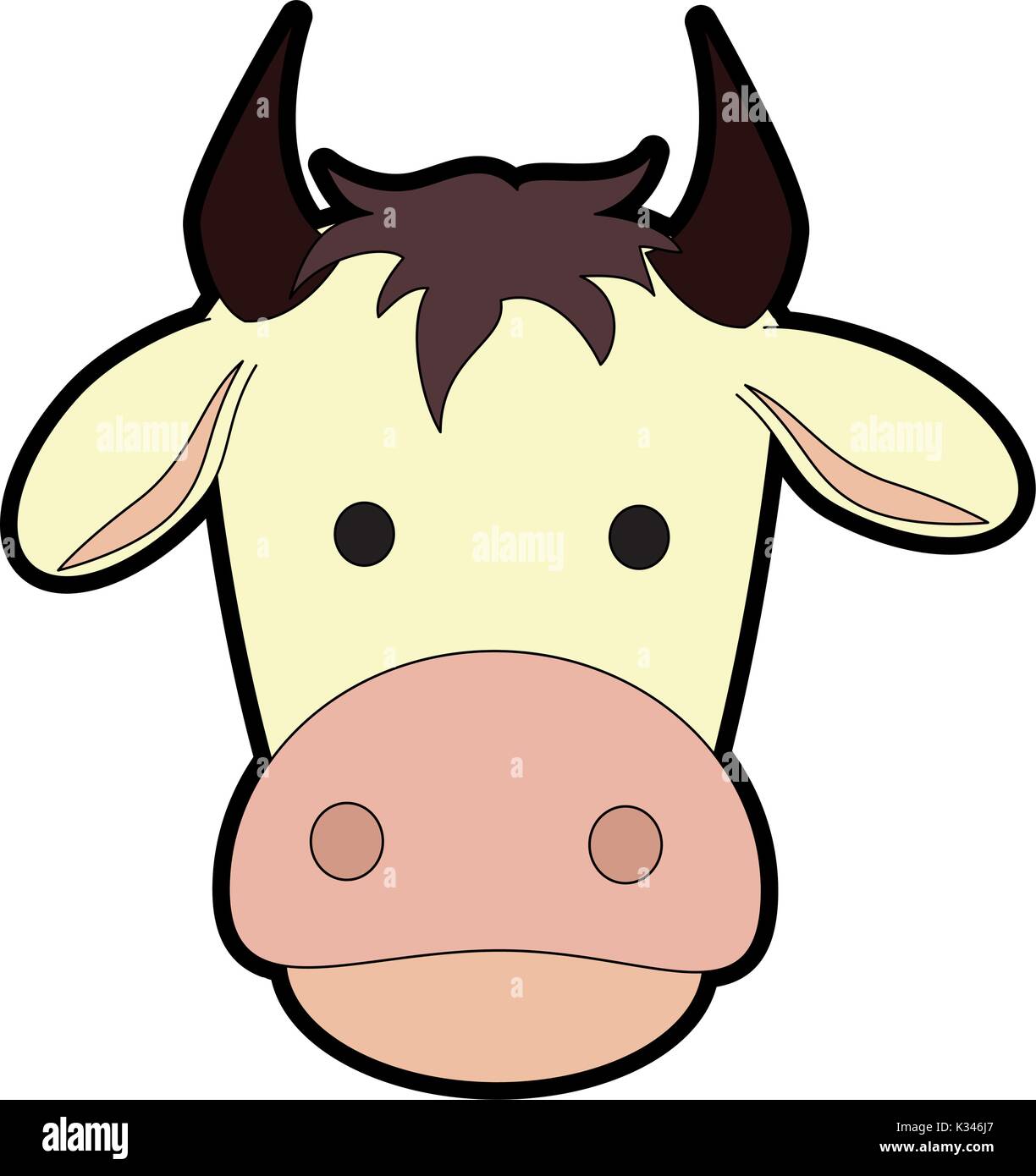 farm cow isolated icon Stock Vector Image & Art - Alamy