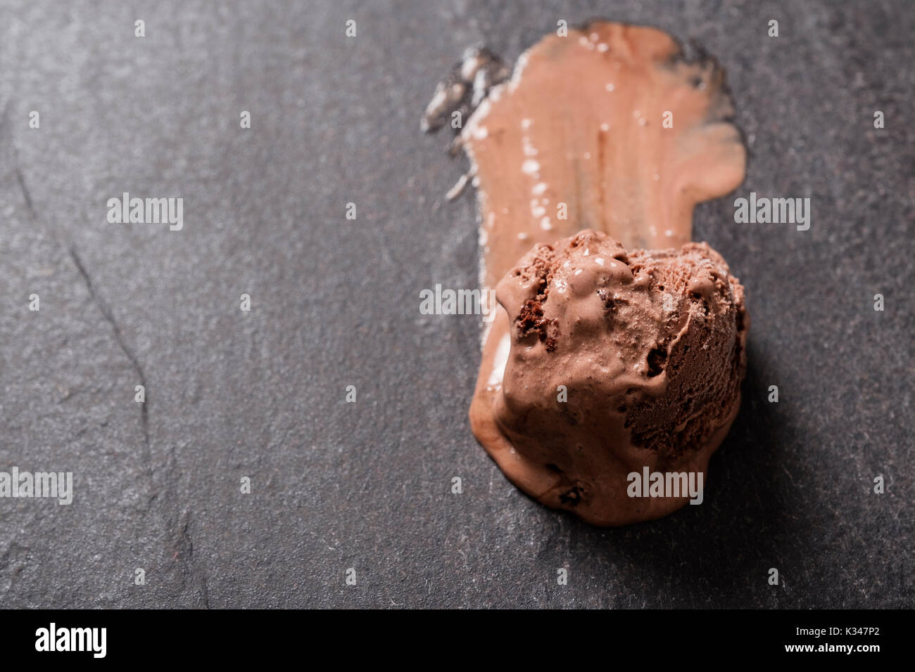 Chocolate Ice Cream Melting High Resolution Stock Photography and