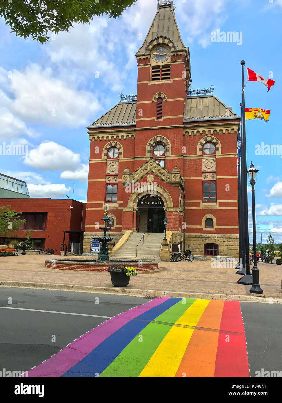 City Hall in Fredericton, New Brunswick, in the Maritimes of Atlantic