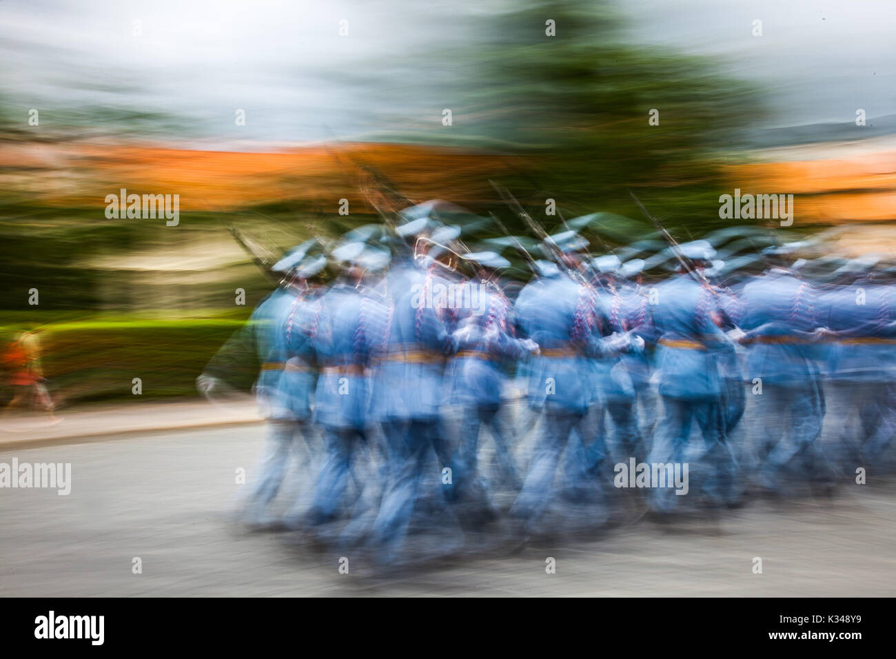 March of soldiers in uniform Stock Photo Alamy
