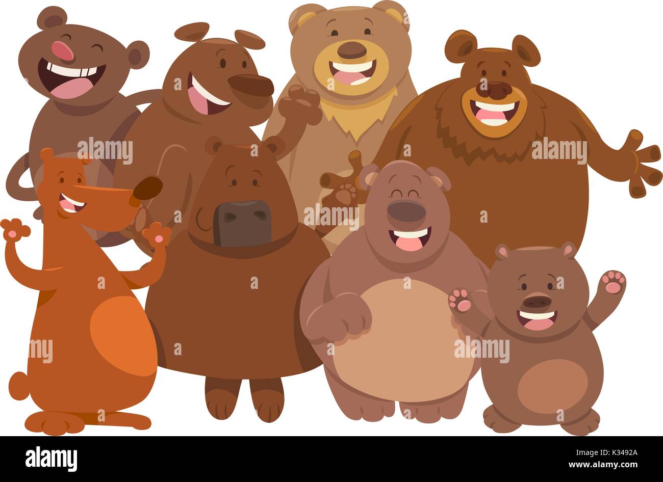 Cartoon Illustration of Happy Bears Wild Animal Characters Group Stock Vector Image & Art - Alamy Cartoon Illustration of Happy Bears Wild Animal Characters Group Stock Vector Image & Art - Alamy