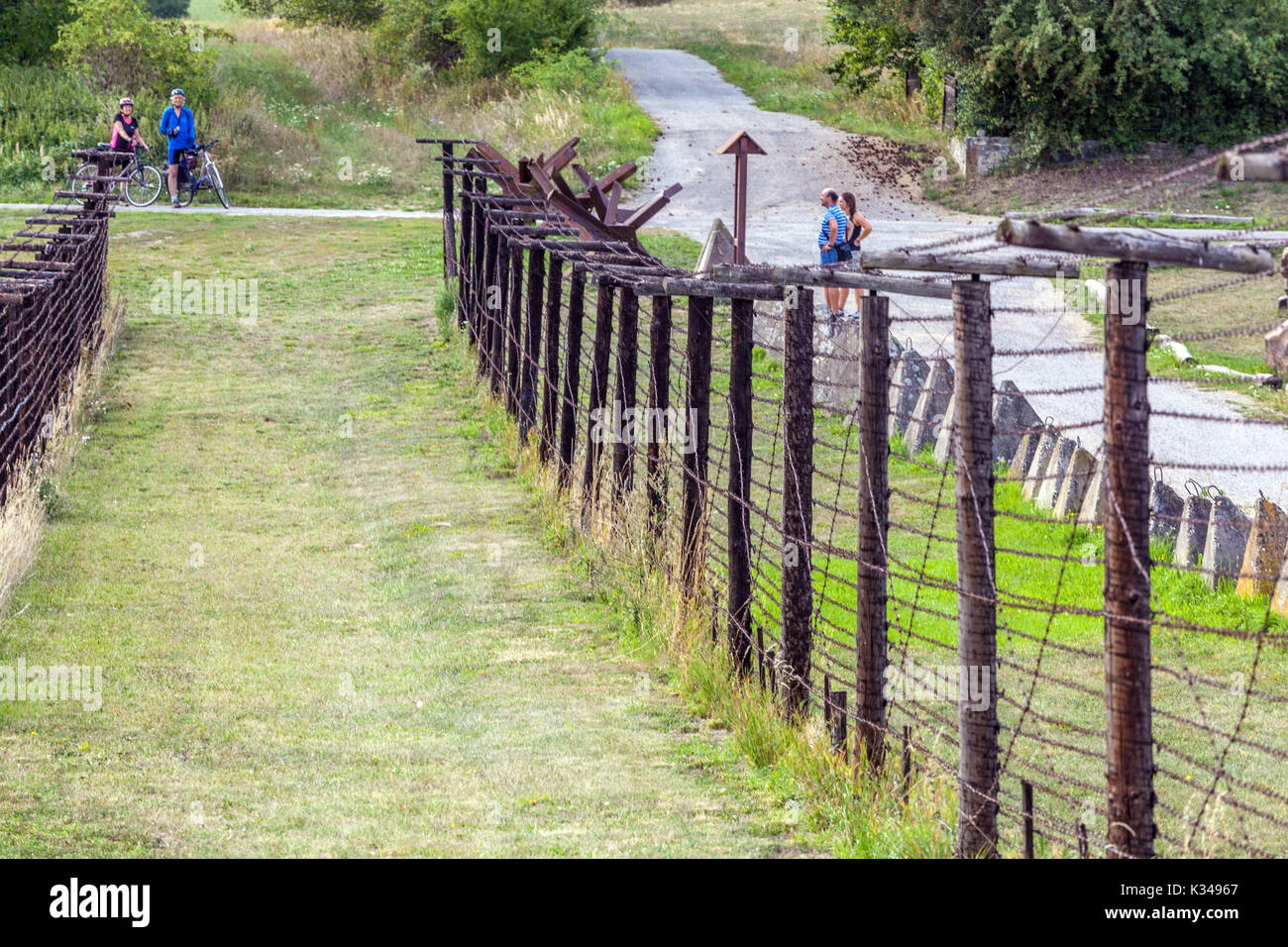 Czechoslovakia communism, Former Iron Curtain, Remains Cold War, Cizov near Znojmo, Southern Moravia, Czech Republic Stock Photo