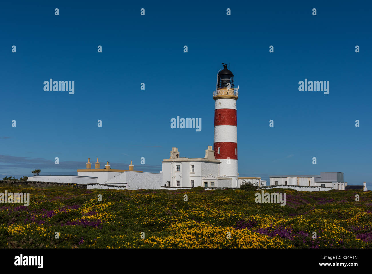 Point of Ayre Lighthouse, Isle of Man. Stock Photo