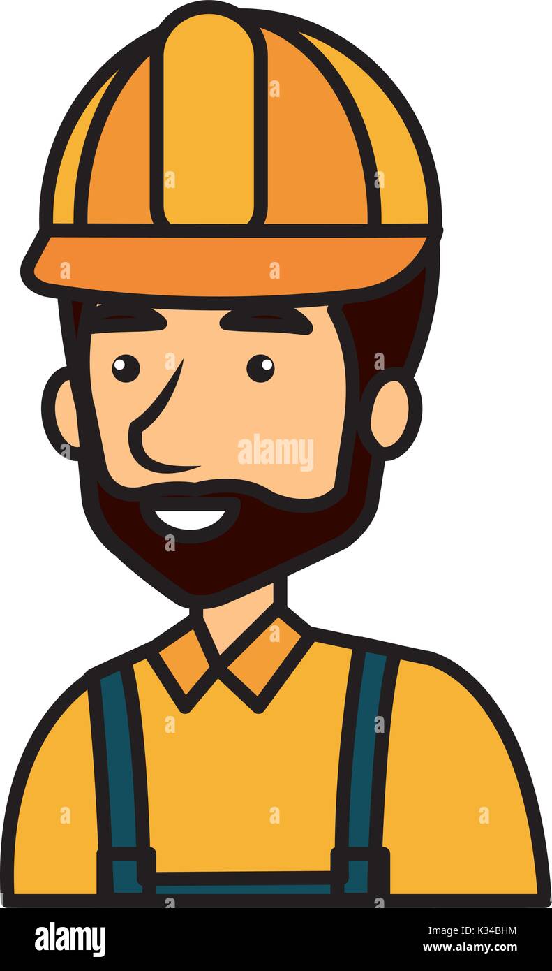 repairman builder avatar character vector illustration design Stock ...