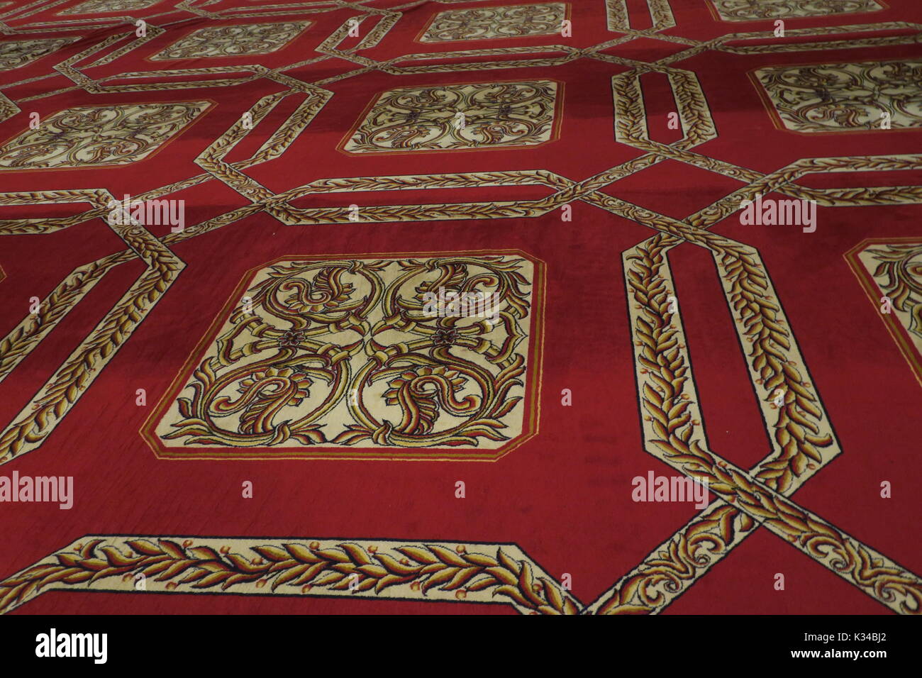 Luxurious interior of Romanian parliament. Stock Photo