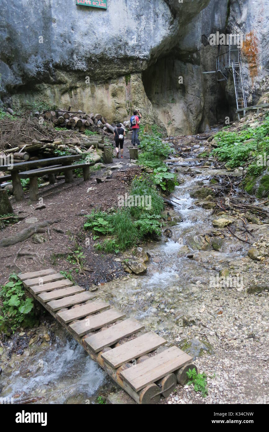 Entrance of Seven Ladders Canyon, a mountainous canyon carved by the