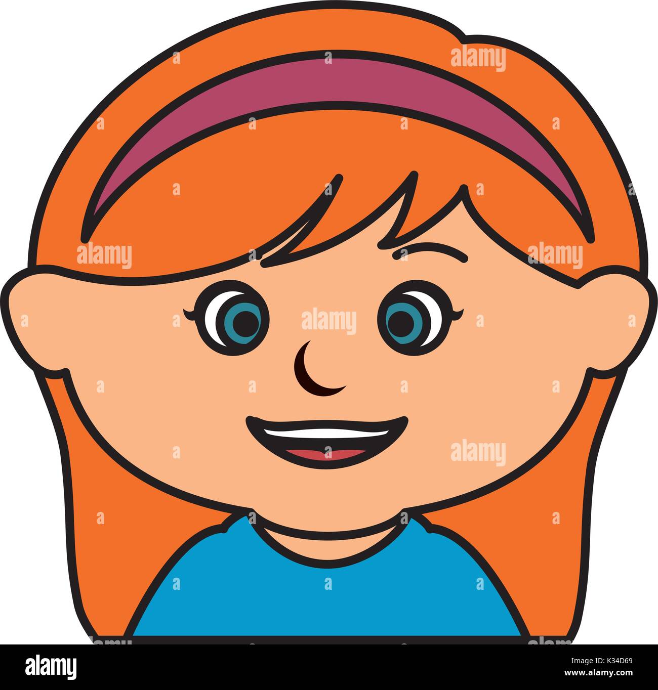 cute little girl character Stock Vector Image & Art - Alamy