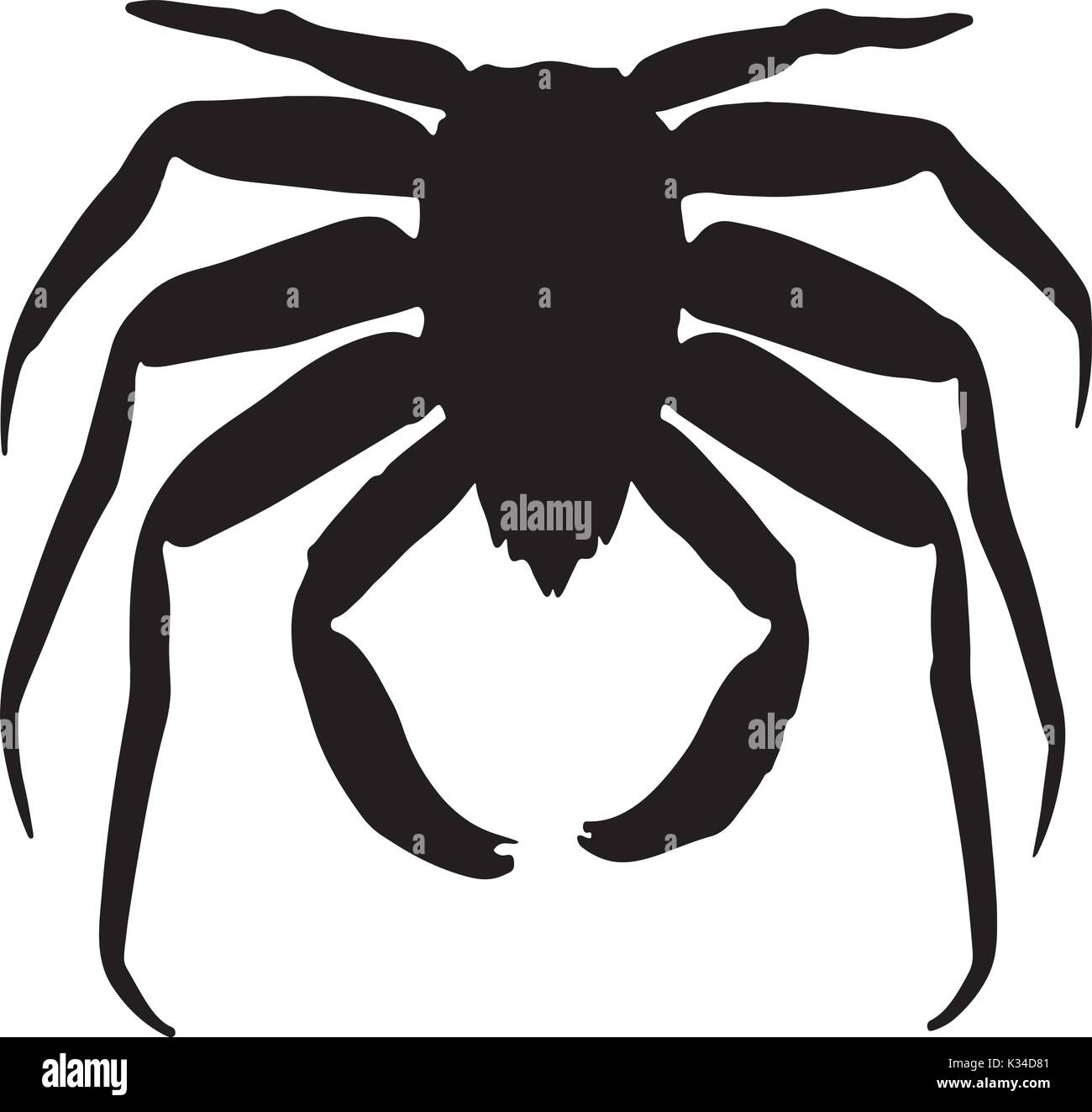crab silhouette Stock Vector